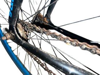 Bicicleta Fixie Negra y Azul