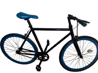 Bicicleta Fixie Negra y Azul