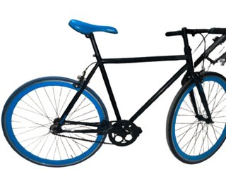 Bicicleta Fixie Negra y Azul
