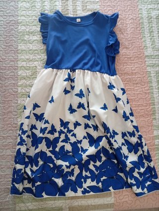 2 Vestidos Niña 9 Años Flores y Mariposas