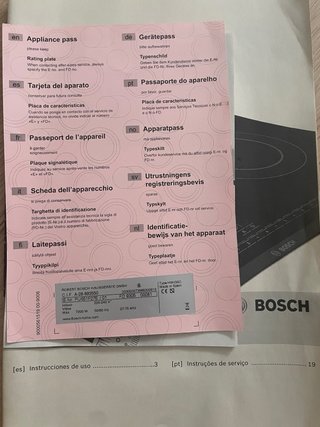 Placa de cocina de inducción Bosch