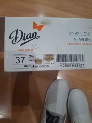 Zapatos de trabajo blancos Dian