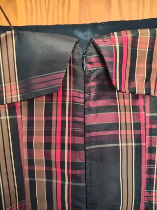 Vestido Zara vintage xadrez preto e vermelho