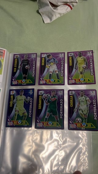 Lote 6 cromos Porterazo Adrenalyn XL 2016-17
