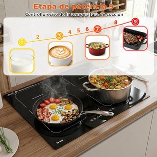 SIN ABRIR Placa Inducción 7200W 2 Zonas Flexible