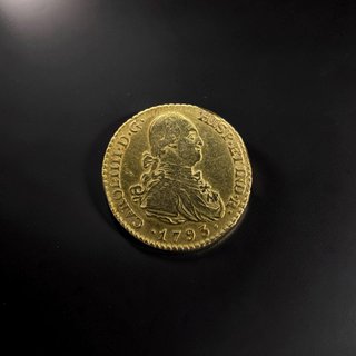 Moneda Oro 1 Escudo Carlos IV 1793