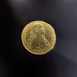 Moneda Oro 1 Escudo Carlos IV 1793