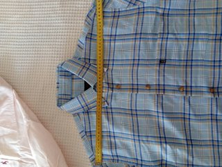 Camisa Jause Collection cuadros azul y beige
