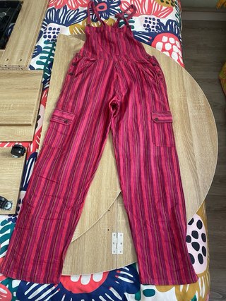 Peto hippie rayas rojas