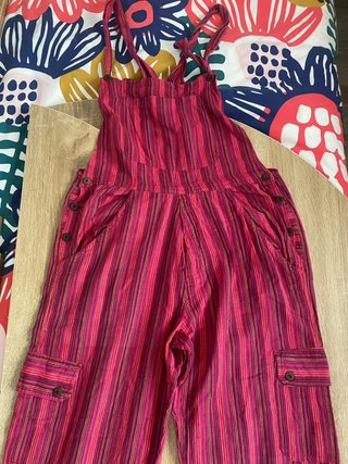 Peto hippie rayas rojas