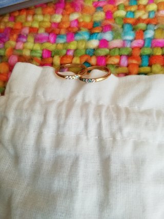 Pack 2 Anillos Singularu Dorados Multicolor
