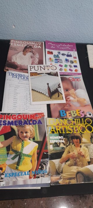 Lote de revistas labores de punto, ganchillo, lana