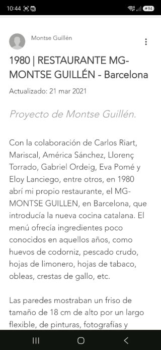 POSTAL Rest.Montse Guillén Bcn de Javier MARISCAL