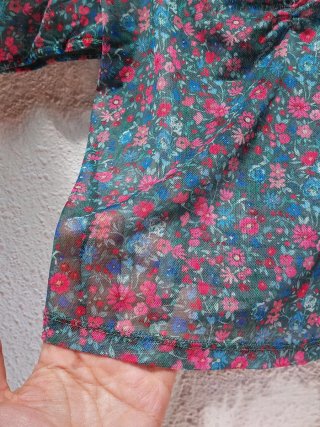Blusa floral manga corta