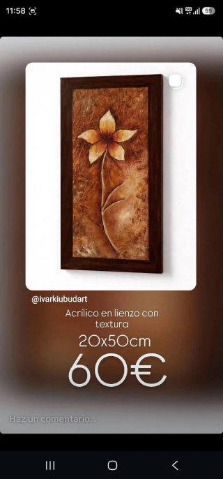 Acrílico en lienzo con textura 20x50cm