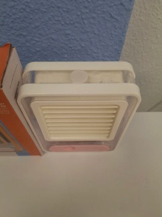 Ventilatore Trasparente con Spray e Luce Ricaricabile