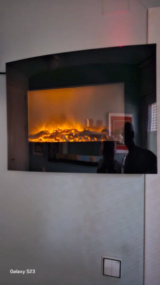 Chimenea Calefactor Negra y Transparente