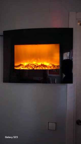 Chimenea Calefactor Negra y Transparente