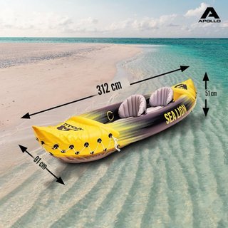 Kayak Hinchable 2 Plazas Amarillo