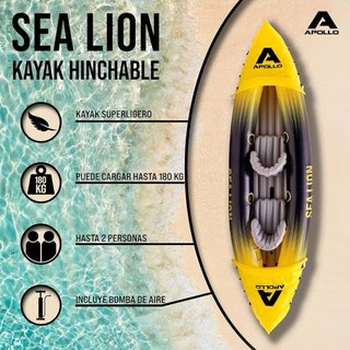 Kayak Hinchable 2 Plazas Amarillo