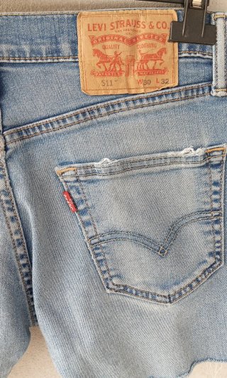 Shorts denim donna Levi's 511, tg IT 46, azzurri