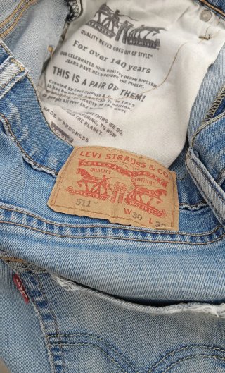 Shorts denim donna Levi's 511, tg IT 46, azzurri