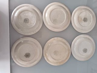 6 Platos Vintage Porcelana Vargas