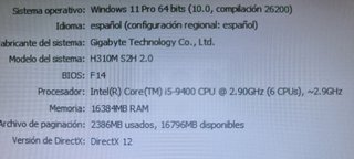 ORDENADOR INTEL CORE i5 9 Gen.-SSD-HDD-W 11