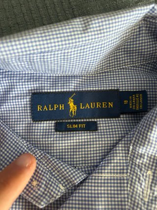 Camisa Ralph Lauren azul cuadros