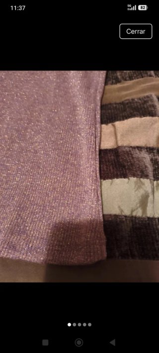Camiseta Mango Morada Brillos Talla M