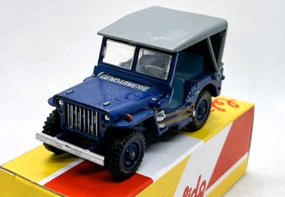 SOLIDO JEEP GENDARMERIE, MUY RARO, ESC.1/43, NUEVO