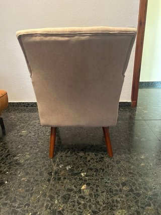 Sofá de salón beige tela