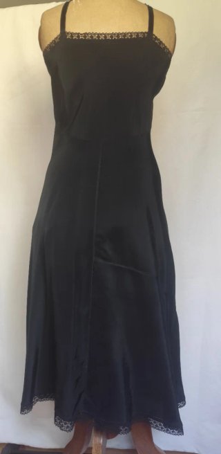 Vestido Lencero Vintage 60's Negro