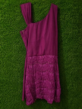 Vestido fiesta buganvilla/fucsia encaje
