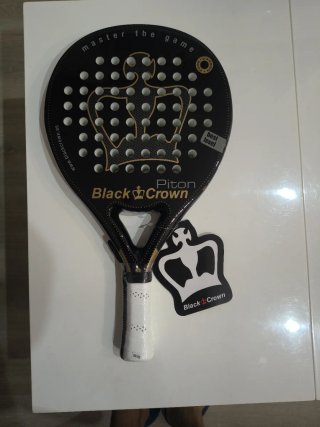 Pala de pádel Black Crown Pitón más bolsa