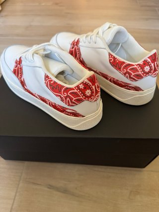 Scarpe Customizzate Clessio_lab Bianche e Rosse