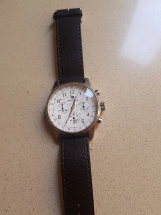 Reloj Cronógrafo Lip Hombre Marrón/Plateado