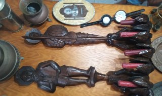 Lote de antigüedades:  termos antiguo , cenicero,t