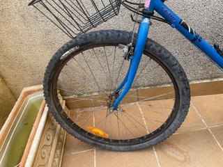 Bicicleta Azul Montaña/Paseo con Cesta