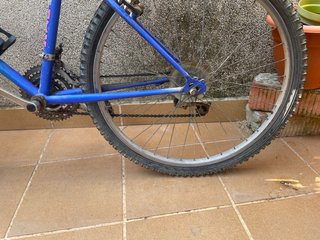 Bicicleta Azul Montaña/Paseo con Cesta