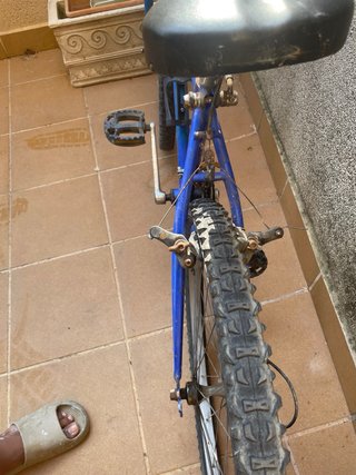 Bicicleta Azul Montaña/Paseo con Cesta