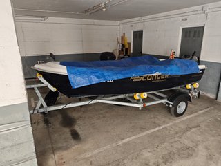 Lancha 3.80m 15cv y remolque 4 personas