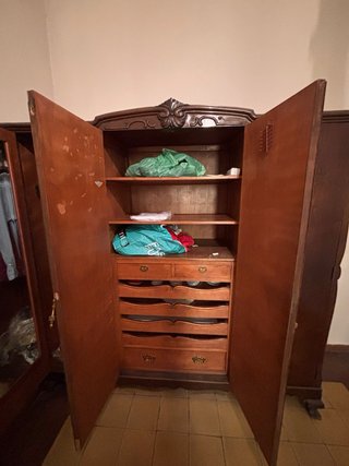 Armario Antiguo Madera Maciza 4 Puertas