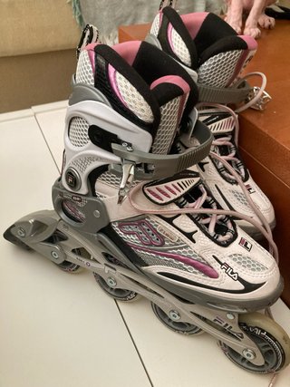 Patines en línea Fila blancos y rosas