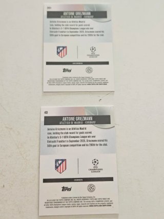 Carte Antoine Griezmann Atletico Madrid