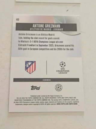 Carte Antoine Griezmann Atletico Madrid
