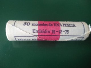 Cartucho 50 Monedas 1 Peseta 1975*80
