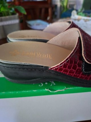 Pantofole Sani Walk rosse beige n.37