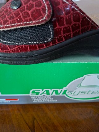 Pantofole Sani Walk rosse beige n.37