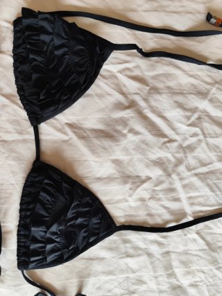 Bikini volantes negro